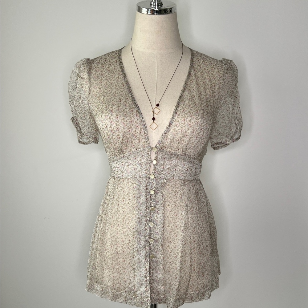 Vintage Lux Floral Blouse